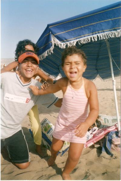 Moi et ma petite cousine Ambre en 2002